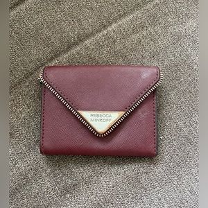 Rebecca Minkoff keychain wallet in burgandy/plum